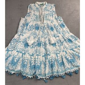 Antica Sartoria Seascape Embroidered Midi Dress 👗